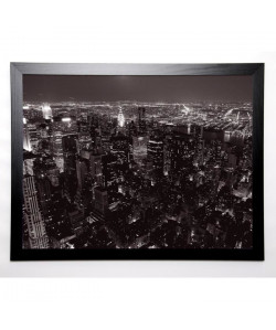 SETBOUN MICHEL Image encadrée Manhattan Est et le Queens 67x87 cm Gris