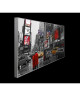 NYC Tableau déco 70x100 cm noir et rouge