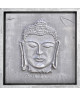 BOUDDHA Tableau déco Cadre coffre 33x33 cm blanc