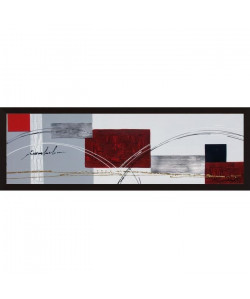 CUBO Tableau déco toile peinte encadrée 30x90 cm rouge