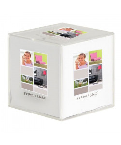 EMOTION Cadre photo cube cristal Bea 9x9 cm