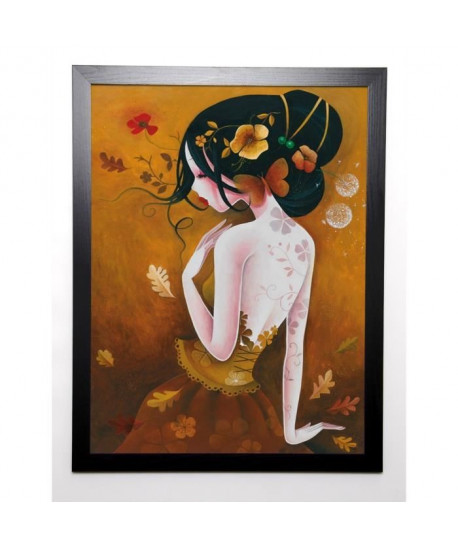 SYBILE Image encadrée Le papillon de cuivre 57x77 cm Orange