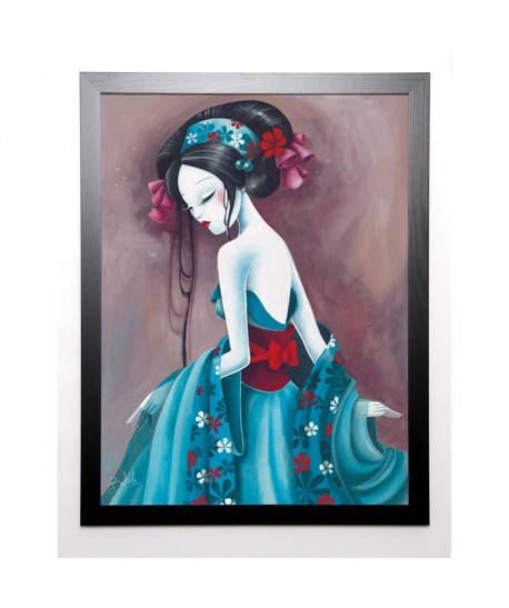 SYBILE Image encadrée Jadepearls 67x87 cm Bleu