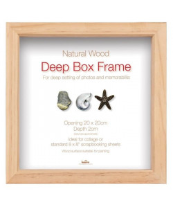 DEEP Cadre photo 20x20 cm  En bois naturel