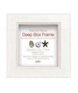 DEEP Cadre photo 7,5x7,5 cm  En bois  Blanc