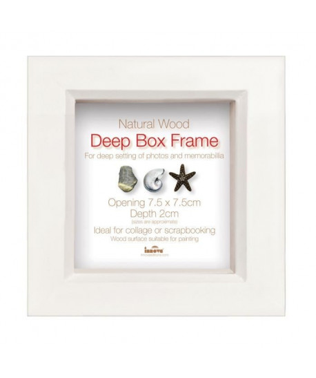 DEEP Cadre photo 7,5x7,5 cm  En bois  Blanc