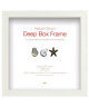 Cadre photo Deep Box  Bois  30 x 30 cm  Blanc