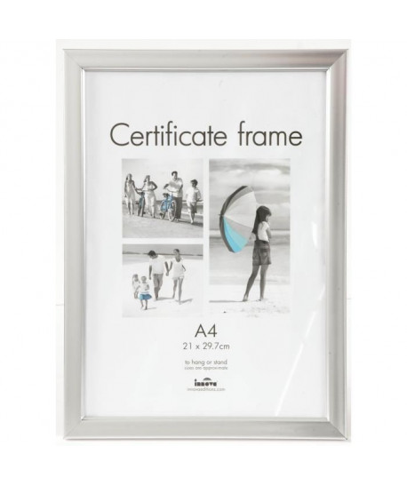 CERTIFICAT Cadre photo 21x29,7 cm Argent