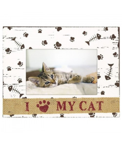 I LOVE MY CAT Cadre photo 10x15 cm bois