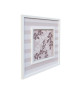 OPORTO FEUILLES Affiche double encadrement MDF 50x50 cm Blanc et creme