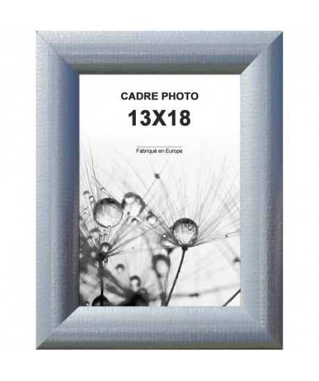 Cadre photo Athenes  13x18  Argent strié  Moulure 30x12mm