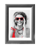 Cadre photo Athenes  21x29,7  Argent strié  Moulure 30x12mm