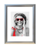 Cadre photo Athenes  30x40  Argent strié  Moulure 30x12mm