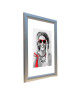 Cadre photo Athenes  30x40  Argent strié  Moulure 30x12mm