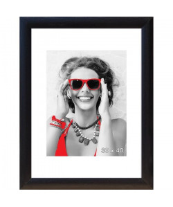 Cadre photo Athenes  30x40  Noir  Moulure 30x12mm