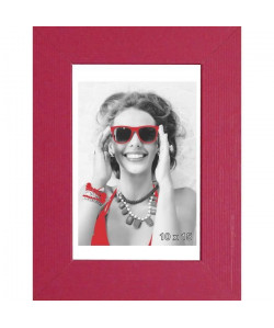 SATIN Cadre photo MDF 10x15 cm Magenta satiné