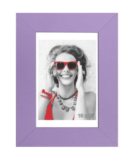 SATIN Cadre photo MDF 10x15 cm Violet satiné