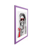 SATIN Cadre photo MDF 50x70 cm Violet satiné