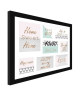 Cadre multivue  8 vues  40x50 cm  Noir mat  MDF  Moulure 2,8 cm