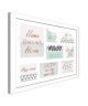 Cadre multivue  8 vues  40x50 cm  Blanc mat  MDF  Moulure 2,8 cm