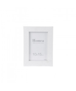 HOMEA Cadre photo Relief 10x15 cm blanc