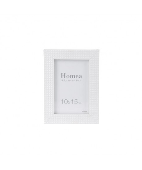 HOMEA Cadre photo Relief 10x15 cm blanc