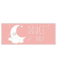 Image encadrée type coffre Douce nuit  MDF  22x52 cm  Rose et blanc  Moulure blanc mat 40x15 cm