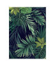 Image encadrée baguette minimaliste Feuilles tropicales fond noir  MDF  51x71 cm  Vert et noir  Moulure blanc mat 19x19 cm