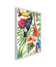 Image encadrée baguette minimaliste Perroquet tucan tropicale  MDF  51x71 cm  Multicolore  Moulure blanc mat 19x19 cm