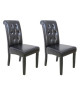 CUBA Lot de 2 chaises de salle a manger  Simili marron  Style contemporain  L 45 x P 60 cm