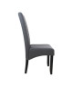 CUBA Lot de 2 chaises de salle a manger  Simili gris  Style contemporain  L 49 x P 65 cm