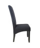 CUBA Lot de 2 chaises de salle a manger  Tissu noir  Style contemporain  L 49 x P 65 cm