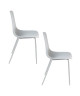 SURF Lot de 2 Chaises de salle a manger  Gris  Style contemporain  L 49 x P 52 cm