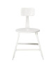 LOFT Lot de 2 chaises de salle a manger métal blanc  Industriel  L 41 x P 41 cm