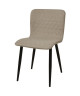 VEGAS Lot de 4 chaises de salle a manger  Tissu taupe  Style contemporain  L 46 x P 53 cm