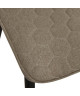 VEGAS Lot de 4 chaises de salle a manger  Tissu taupe  Style contemporain  L 46 x P 53 cm