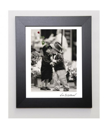 ANDERSON Image encadrée The First Kiss 31x37 cm Gris