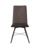 SHIMONE Lot de 2 chaises de salle a manger  Simili et tissu noir  Style contemporain  L 46 x P 44 cm