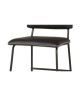 TOVA Lot de 2 tabourets de bar en métal  Simili noir  Contemporain  L 43 x P 41 cm