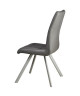 COCOON Lot de 2 chaises de salle a manger  Simili gris  Style contemporain  L 44 x P 43 cm