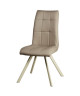 COCOON Lot de 2 chaises de salle a manger  Simili taupe  Style contemporain  L 44 x P 43 cm