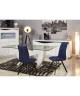 COSY Lot de 2 chaises de salle a manger  Tissu bleu  Style contemporain  L 44 x P 56 cm