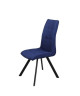 COSY Lot de 2 chaises de salle a manger  Tissu bleu  Style contemporain  L 44 x P 56 cm