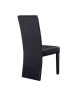 ZOULOU Lot de 2 chaises de salle a manger  Simili noir  Contemporain  L 43 x P 44 cm