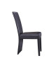 ZOULOU Lot de 2 chaises de salle a manger  Simili noir  Contemporain  L 43 x P 44 cm