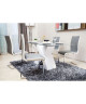 LEA Lot de 2 chaises de salle a manger en simili gris  Contemporain  L 43 x P 56 cm