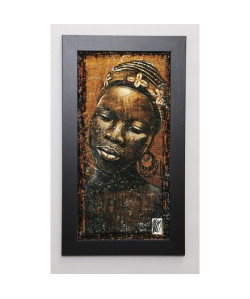 ARIETTI FABIENNE Image encadrée Le sourire 1 32x57 cm Marron