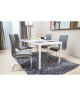 LEA Lot de 2 chaises de salle a manger  Simili gris  Style contemporain  L 43 x P 56 cm