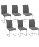 LEA Lot de 6 Chaises de salle a manger grises