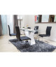 LEA Lot de 4 Chaises de salle a manger noires